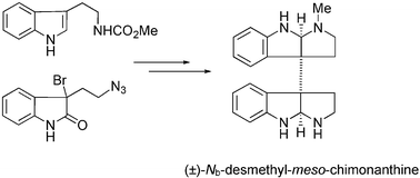 Graphical abstract: Concise synthesis of the (±)-Nb-desmethyl-meso-chimonanthine