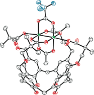 Graphical abstract: Entrapment of a dirhodium tetracarboxylate unit inside the aromatic bowl of a calix[4]arene: Unique catalysts for C–H amination