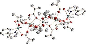 Graphical abstract: Synthesis, structure and magnetic properties of the first Mn(ii)-Gd(iii) heteronuclear complex