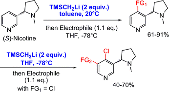 Graphical abstract: TMSCH2Li-induced regioselective lithiation of (S)-nicotine