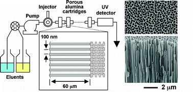 Graphical abstract: Use of porous anodic alumina membranes as a nanometre-diameter column for high performance liquid chromatography