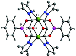 Graphical abstract: Synthesis, magnetic behaviour, and X-ray structures of dinuclear copper complexes with multiple bridges. Efficient and selective catalysts for polymerization of 2,6-dimethylphenol
