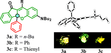 Graphical abstract: Solid-emissive fluorophores constructed by a non-planar heteropolycyclic structure with bulky substituents: synthesis and X-ray crystal structures