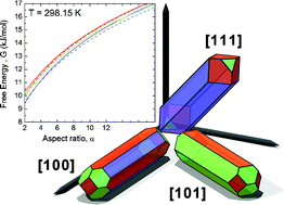 Graphical abstract: Modeling the preferred shape, orientation and aspect ratio of gold nanorods