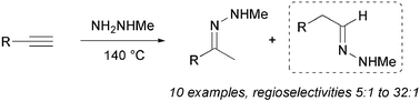 Graphical abstract: Intermolecular Cope-type hydroamination of alkynes using hydrazines