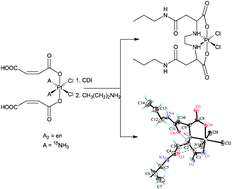Graphical abstract: Unprecedented twofold intramolecular hydroamination in diam(m)ine-dicarboxylatodichloridoplatinum(iv) complexes – ethane-1,2-diaminevs.ammine ligands