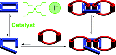 Graphical abstract: Iodide-catalysed self-assembly of donor–acceptor [3]catenanes
