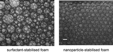 Graphical abstract: On the origin of the remarkable stability of aqueous foams stabilised by nanoparticles: link with microscopic surface properties