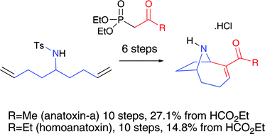 Graphical abstract: A two-directional approach to the anatoxin alkaloids: second synthesis of homoanatoxin and efficient synthesis of anatoxin-a