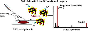 Graphical abstract: Carbohydrate and steroid analysis by desorption electrospray ionization mass spectrometry