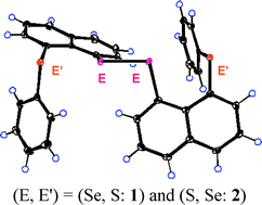 Graphical abstract: Extended hypervalent E′⋯E–E⋯E′ 4c–6e (E, E′ = Se, S) interactions: structure, stability and reactivity of 1-(8-PhE′C10H6)EE(C10H6E′Ph-8′)-1′