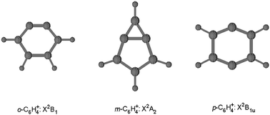 Graphical abstract: The o-, m-, and p-benzyne radical cations: a theoretical study