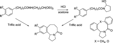 Graphical abstract: A facile synthesis of pyrrolo-(di)-benzazocinones via an intramolecular N-acyliminium ion cyclisation
