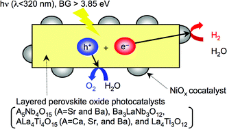 Graphical abstract: Water splitting into H2 and O2 over niobate and titanate photocatalysts with (111) plane-type layered perovskite structure
