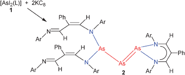 Graphical abstract: β-Diiminato complexes of arsenic including the formally AsI compound [As3L3] [L = {N(C6H3Pri2-2,6)C(H)}2CPh]