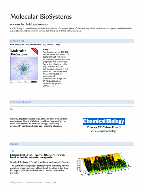 Molecular BioSystems issue 2 contents pages