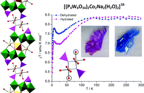 Graphical abstract: A functional hybrid polyoxometalate framework based on a ‘trilacunary’ heteropolyanion [(P4W6O34)2Co2Na2(H2O)2]18−