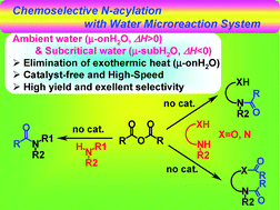 Graphical abstract: Highly efficient chemoselective N-acylation with water microreaction system in the absence of catalyst