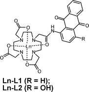 Graphical abstract: Sensitised near-IR lanthanide luminescence exploiting anthraquinone-derived chromophores: syntheses and spectroscopic properties
