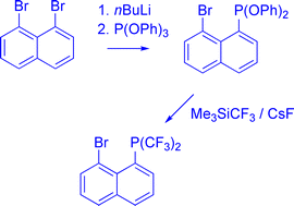 Graphical abstract: Syntheses and characterization of bis(trifluoromethyl)phosphino naphthalenes and acenaphthenes