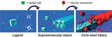 Graphical abstract: Supramolecular and core–shell materials from self-assembled fibers