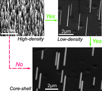 Graphical abstract: Tuning the lateral density of ZnO nanowire arrays and its application as physical templates for radial nanowire heterostructures
