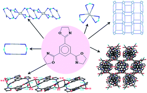 Graphical abstract: Metal–organic frameworks with oxazoline-containing tripodal ligand: structure changes via reaction medium and metal-to-ligand ratio