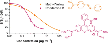 Graphical abstract: Development and validation of rapid disequilibrium enzyme-linked immunosorbent assays for the detection of Methyl Yellow and Rhodamine B dyes in foods