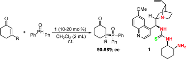 Graphical abstract: Enantioselective organocatalytic phospha-Michael reaction of α,β-unsaturated ketones