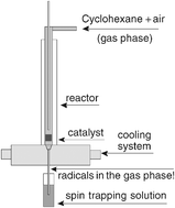 Graphical abstract: Spin trapping of radical intermediates in gas phase catalysis: cyclohexane oxidation over metal oxides