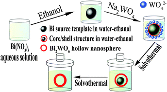 Graphical abstract: Novel synthesis of bismuth tungstate hollow nanospheres in water–ethanol mixed solvent