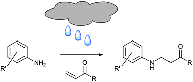 Graphical abstract: “On-water” conjugate additions of anilines