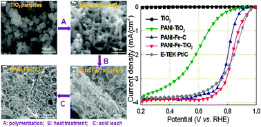 Graphical abstract: Titanium dioxide-supported non-precious metal oxygen reduction electrocatalyst