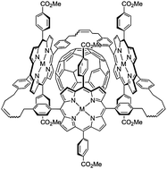 Graphical abstract: Fullerene-templated synthesis of a cyclic porphyrin trimer using olefin metathesis
