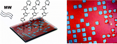 Graphical abstract: Multicolor, large-area fluorescence sensing through oligothiophene-self-assembled monolayers