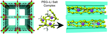 Graphical abstract: Inclusion and dynamics of a polymer–Li salt complex in coordination nanochannels