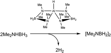 Graphical abstract: Catalytic dehydrocoupling of Me2NHBH3 with Al(NMe2)3