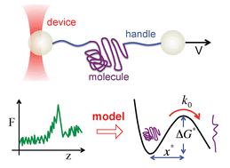 Graphical abstract: Influence of pulling handles and device stiffness in single-molecule force spectroscopy