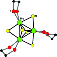 Graphical abstract: Unexpected transformation of a diamagnetic Mo3(μ3-S)(μ-S)3 to a paramagnetic Mo3(μ3-S)2(μ-S)3 cluster core by reaction of [Mo3S4(dppe)3Br3]PF6 with tBuSNa