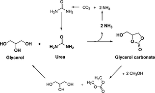 Graphical abstract: Synthesis of glycerol carbonate from glycerol and urea with gold-based catalysts