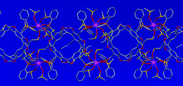 Graphical abstract: Infinite terbium(iii) chains formed from a tetra-phosphorylated resorcinarene cavitand