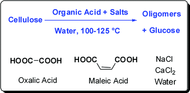 Graphical abstract: Salt-assisted organic-acid-catalyzed depolymerization of cellulose