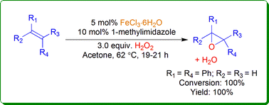 Graphical abstract: Iron-catalyzed epoxidation of olefins using hydrogen peroxide