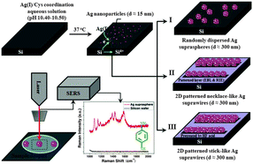 Graphical abstract: Easy patterning of silver nanoparticle superstructures on silicon surfaces