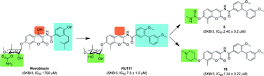 Graphical abstract: Cytotoxic sugar analogues of an optimized novobiocin scaffold