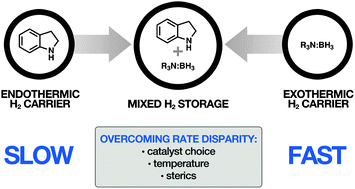 Graphical abstract: The effect of temperature, catalyst and sterics on the rate of N-heterocycle dehydrogenation for hydrogen storage