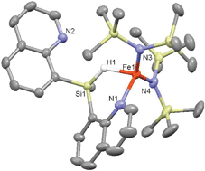 Graphical abstract: (MeQn2SiH)Fe[N(SiMe3)2]2 (Qn = 8-quinolyl): an unusual δ-agostic iron complex containing an η1-SiH interaction