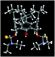 Graphical abstract: A new calix[4]arene derivative and its ionic recognition for silver(i) and mercury(ii): the solvent effect