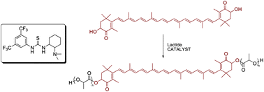 Graphical abstract: Organocatalytic synthesis of astaxanthin-containing poly(lactide)s