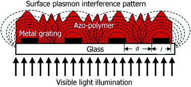 Graphical abstract: Reversible structuring of photosensitive polymer films by surface plasmon near field radiation